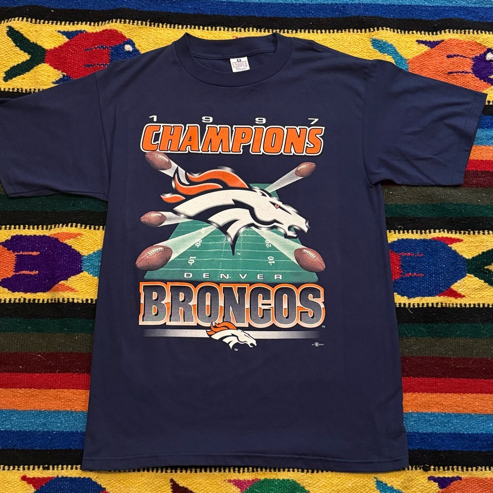Denver Broncos 1997 Champions Graphic Tee - Navy